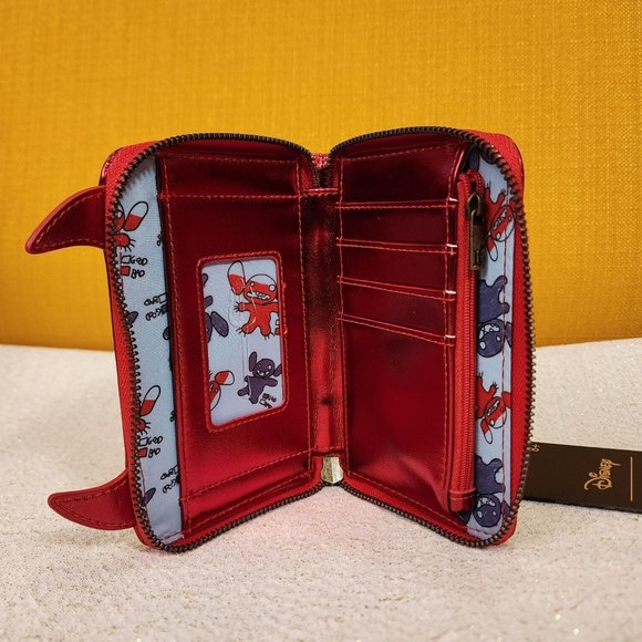 Loungefly Disney Lilo and Stitch Devil Costume Halloween Zip Around Wallet NEW - Picture 9 of 13